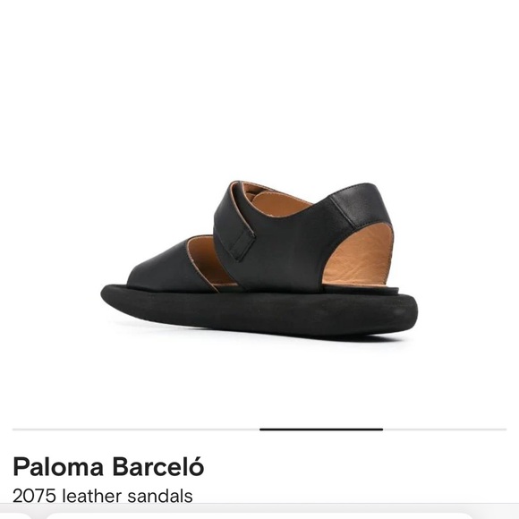 Paloma Barcelo Jari Flat sandals in black nappa leather - Picture 12 of 13